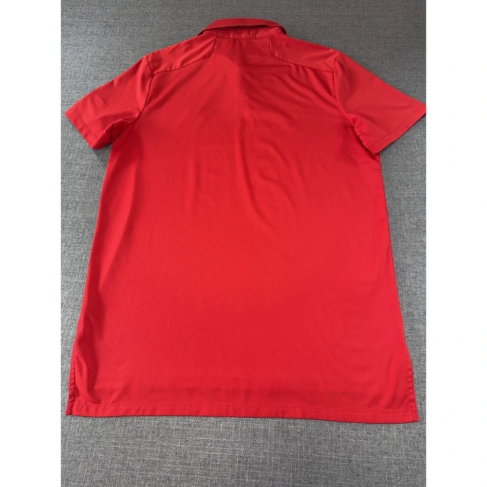 RLX Ralph Lauren Polo Shirt Men's Medium Red Golf Performance Short Sleeve Logo